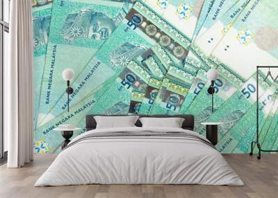 Malaysia Ringgit Note Background Wall mural