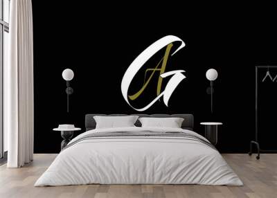 AG, GA, A, G  Letter Logo Monogram  Wall mural