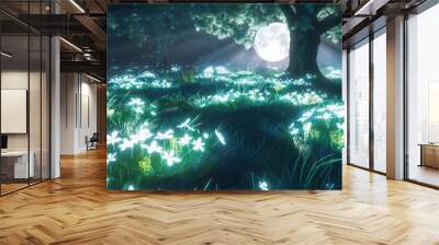 sunlight in the forest Wall mural