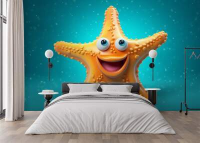 3d star cartoon photo Wall mural