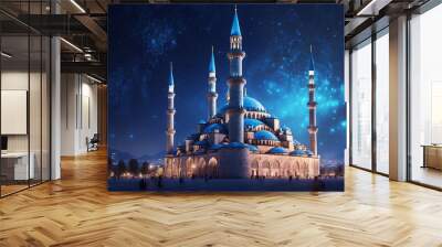 blue mosque at night Wall mural