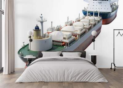 Container cargo ship logistics and transportation of international isolated Wall mural