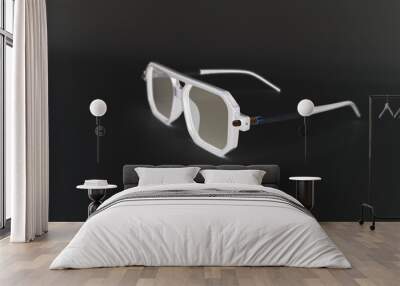 2022 Square Sunglasses For Men Fashion Glasses Luxury Retro white Blocking Shades  Wall mural