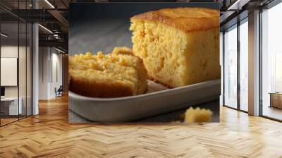 Cornbread cake for breakfast  Wall mural