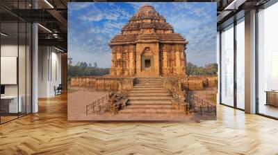 Ancient Indian architecture at Konark Sun Temple. This historic temple was built in 13th century and is a world heritage site. Wall mural