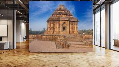 Ancient Indian architecture Konark Sun Temple in Odisha, India. This historic temple was built in 13th century. This temple is an world heritage site. Wall mural