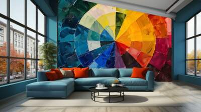 Color Harmonies and Color Theory: Creating harmonious color combinations and understanding the emotional effects of colors using the color wheel and color theory principles.  Wall mural