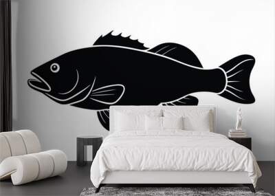 Grouper fish vector Wall mural