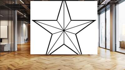 Radiant Five-Pointed Star Vector Wall mural