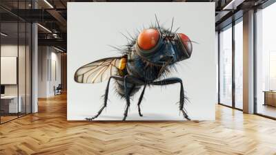 3d fly character on white background  Wall mural