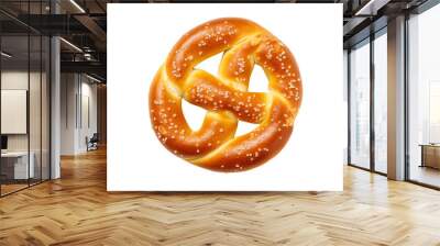 pretzel isolated on white background Wall mural