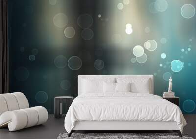 abstract background with bubbles bokeh wallpaper Wall mural