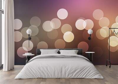 celebration color background with circles bokeh abstract wallpaper Wall mural