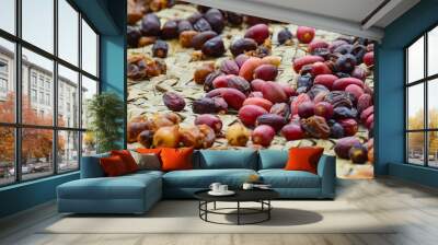 dried fruits and red dates  Wall mural