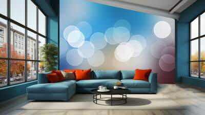 new year holyday Christmas lights on a dark background gradient color abstract bokeh Wall mural