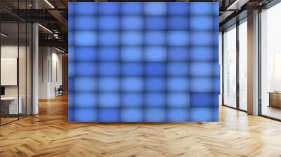 Abstract blue background of blurred rectangles. Abstract and geometric backdrop. Glitch effect. Simple illustration for decorative design or presentation. Wall mural