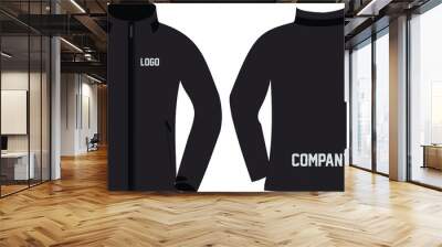 Custom Designs Soft shell Jackets templates mock up illustrations vector Wall mural