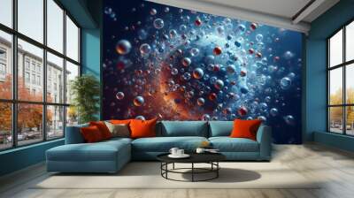 Closeup of an abstract biological and scientific molecular structure concept Wall mural