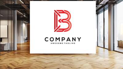 Letter B logo design for business Wall mural