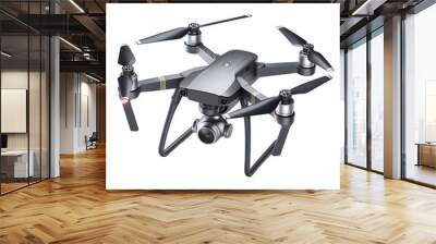 Modern drone camera isolated on transparent background Wall mural