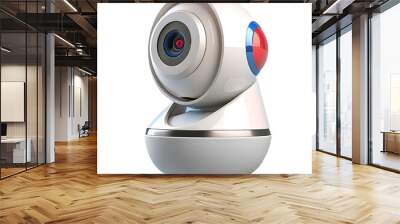 Wireless security camera isolated on transparent background Wall mural