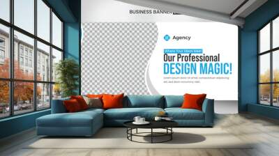 attractive abstract creative corporate business marketing social media facebook cover banner post design template Wall mural