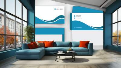 blue and dark corporate minimal abstract envelope design template Wall mural