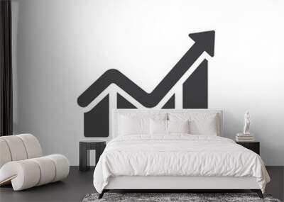 Infographic. Chart icon. Growing graph simbol. Wall mural