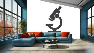 microscope icon on white background Wall mural