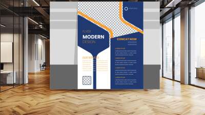 Modern business flyer vector template design. creative marketing agency flyer design Wall mural