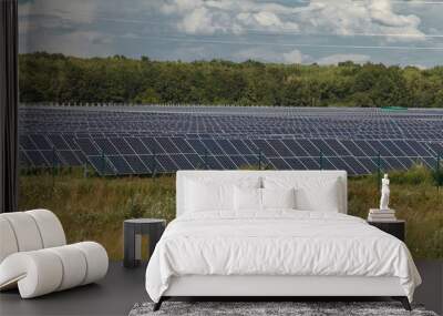 Alternative energy sources. Solar power stations Wall mural