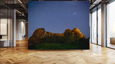 Stars Over Rock Formations Wall mural