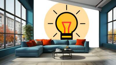 light bulb vector icon for web design Wall mural