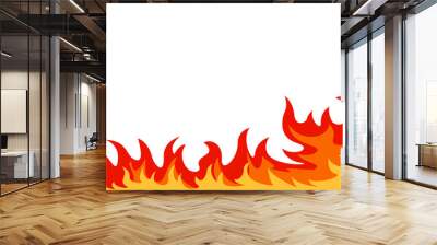 fire flames background Red Frame Retro Billboard Blank Showtime Text Wall mural