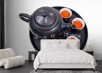 asian tea set Wall mural