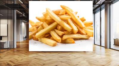 French fries or potato chips isolated on white background. Wall mural