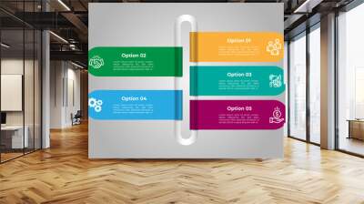 Vector eps infographic design presentation business infographic template with some options. Wall mural