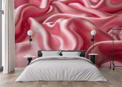   A close-up of a soft pink fabric Wall mural