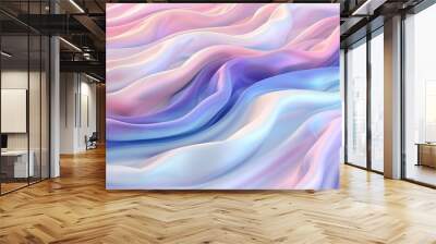  A light pink backdrop with waves of bluish-pink and white light Wall mural