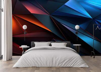  a very colorful abstract wallpaper with a lot of triangles.  generative ai Wall mural