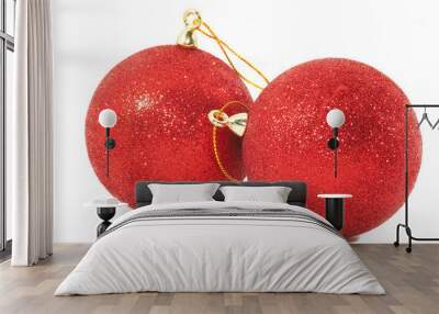 two christmas tree ornaments Wall mural