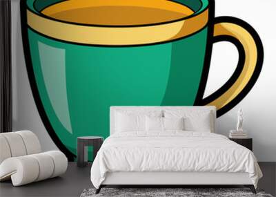 cup clipart cartoon Illustration drawing Wall mural