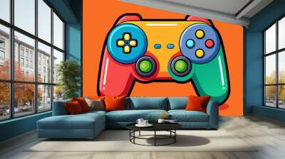 gaming controller clipart cartoon Illustration drawing Wall mural