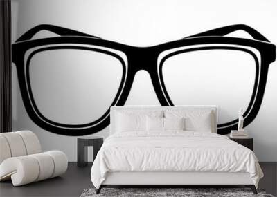 glasses black silhouette art illustration Wall mural