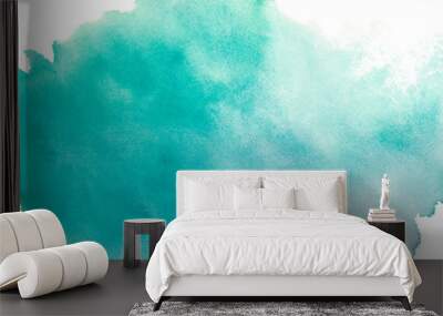 Green Watercolor Background Wall mural