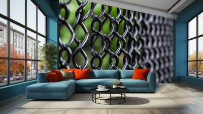 Chain Fence Background Wall mural