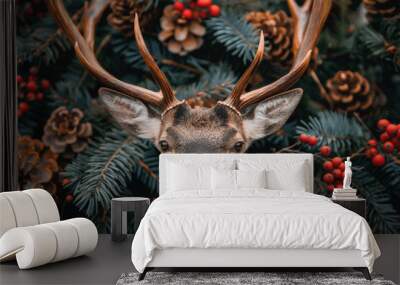 Christmas Animals Wall mural