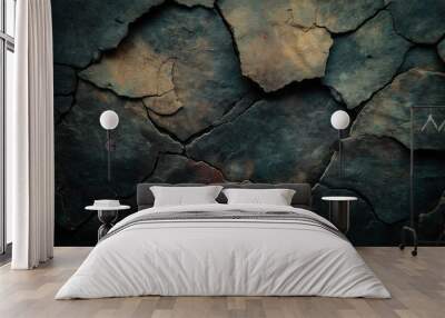 Cracked concrete wall Wall mural