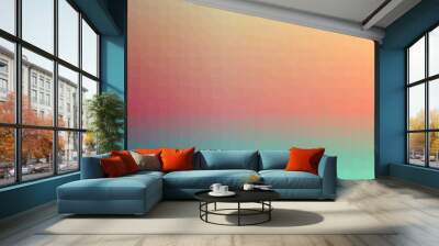 Illustration of orange polygonal elegant multicolor background. Wall mural