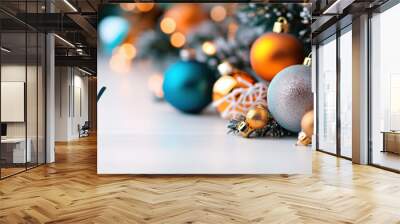 Merry Christmas Text Banner Wall mural